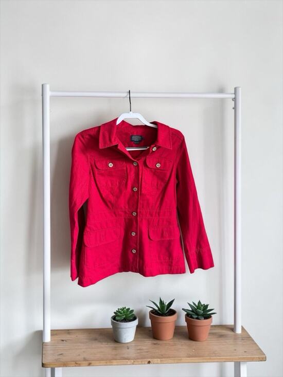 Pendleton Jackets & Blazers - Pendleton‎ Size Medium Red Coat Button Down